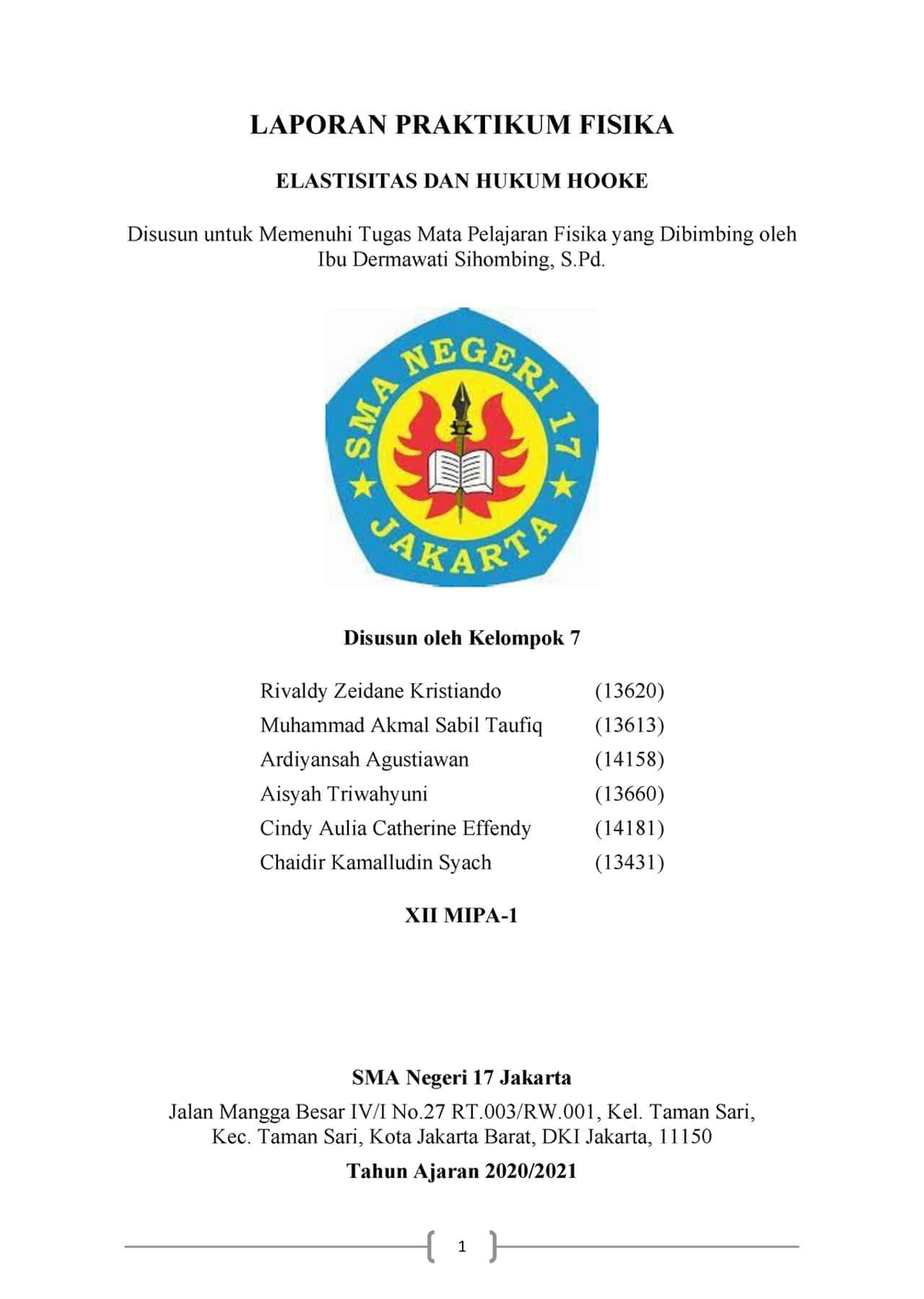 contoh laporan praktikum kelompok