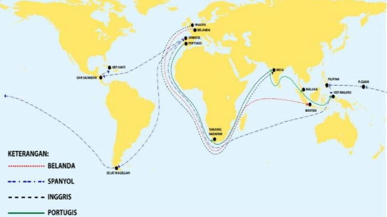 Rute Kedatangan Bangsa Barat ke Indonesia Mulai dari Portugis hingga Belanda