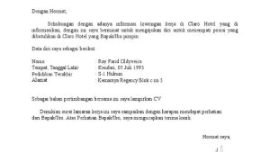 7 Contoh Surat Lamaran Kerja di Hotel untuk Berbagai Posisi Terbaru 2023
