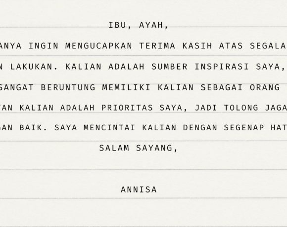 contoh surat untuk orang tua