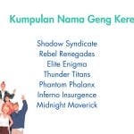 250 Ide Nama Geng Keren yang Unik, Aesthetic dan Anti Mainstream
