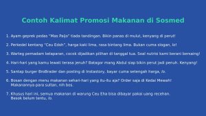 20 Contoh Kalimat Promosi Makanan di Sosmed yang Singkat dan Menarik. Jualan Laku, Omset Meningkat!