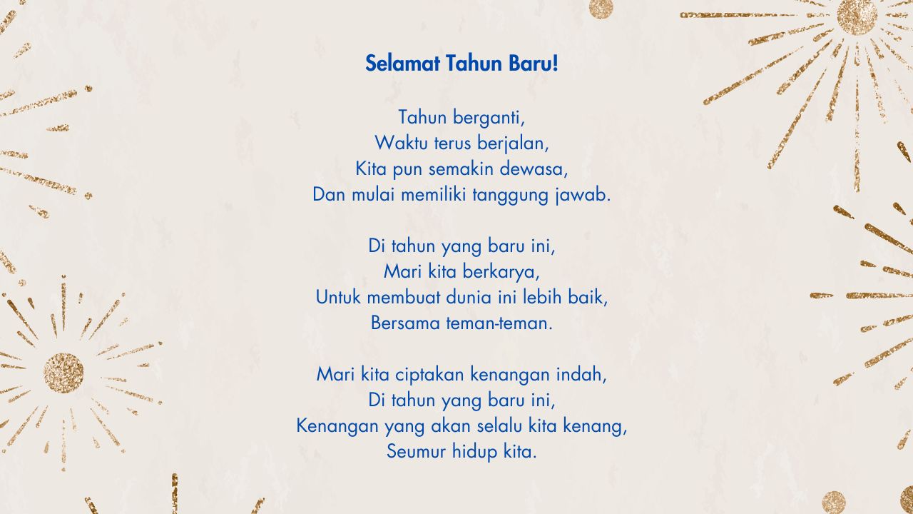 10 Contoh Puisi Tahun Baru 2025 yang Menyentuh Hati, Bagikan kepada Orang Terkasih!