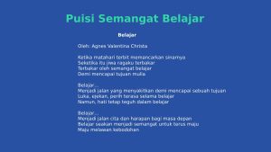 7 Puisi Semangat Belajar untuk para Siswa, Penuh Motivasi demi Meraih Cita-Cita!
