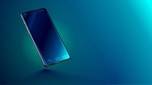 smartphone biru