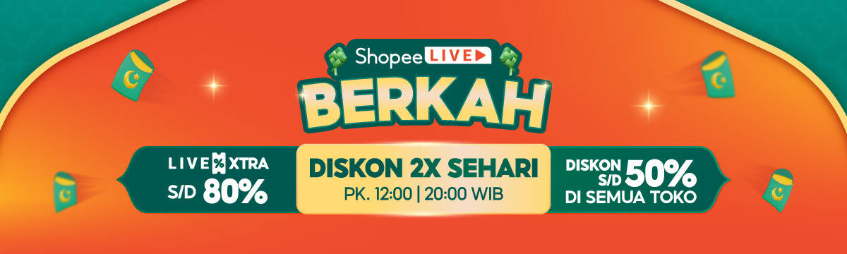 ShopeeLIVE Berkah - Live Extra voucher Diskon s_d 80% dan Diskon s_d 50% di semua tokoo