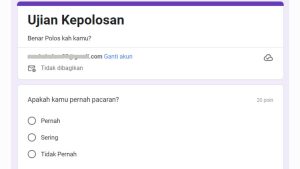 Link Tes Ujian Kepolosan Google Form yang Viral di Tiktok, Cek Seberapa Polos Dirimu!