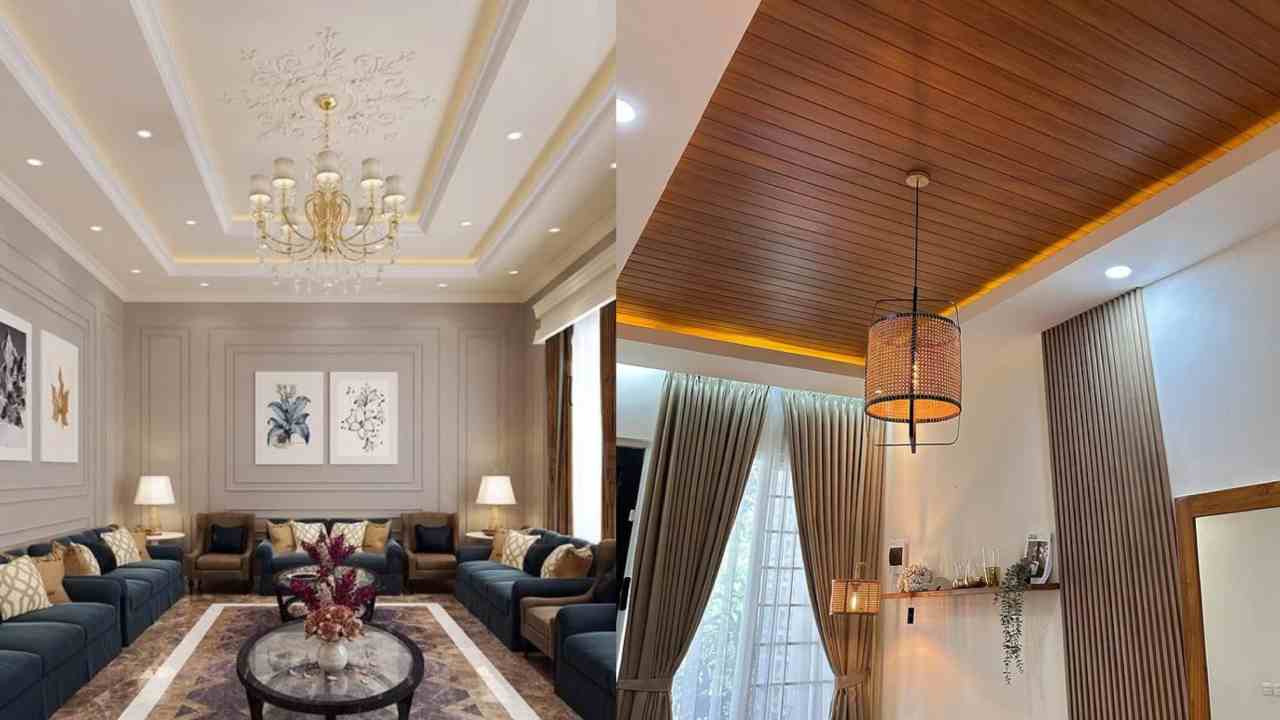 model plafon gypsum ruang tamu