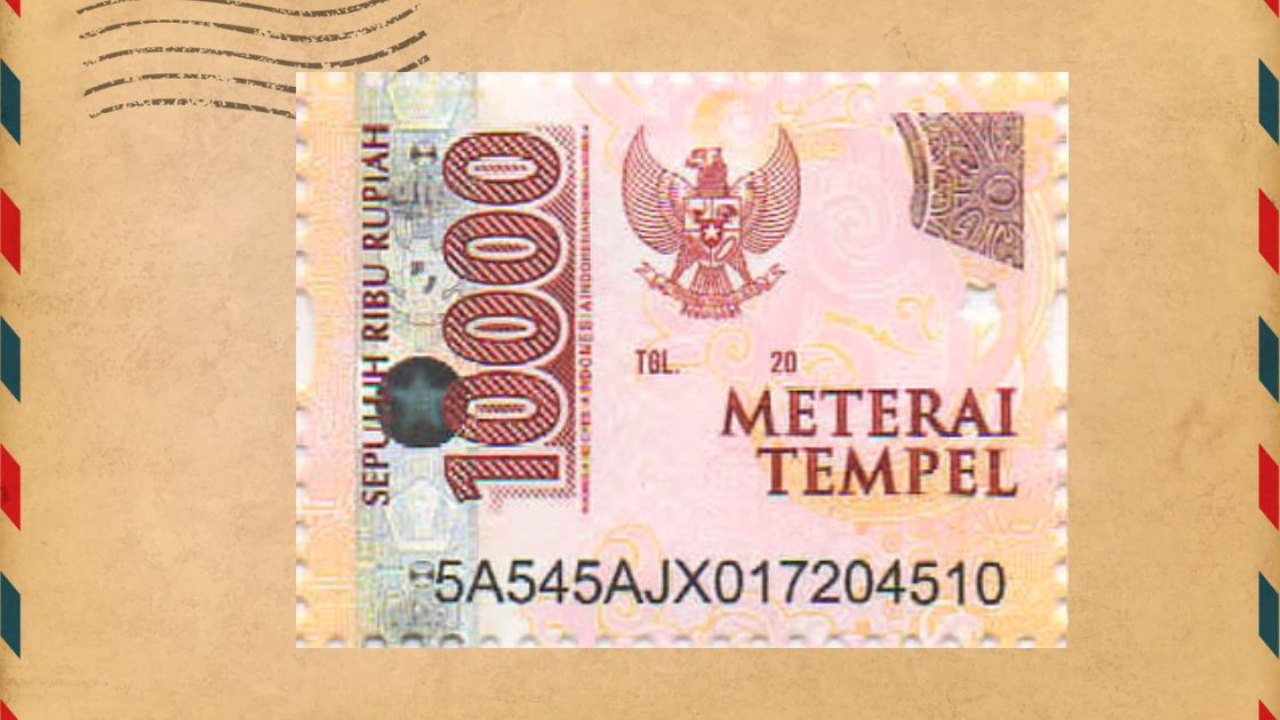 cara menempelkan materai yang benar