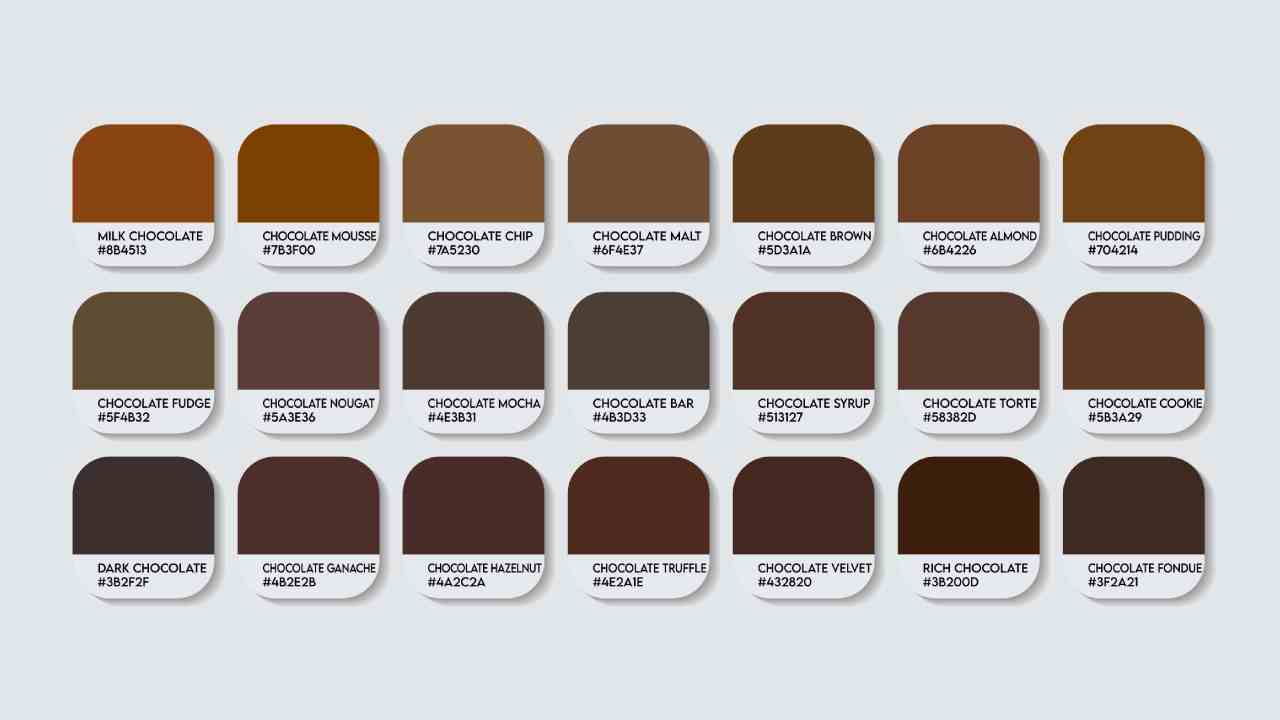 macam macam warna coklat